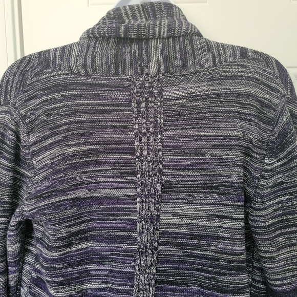 Wilfred Aritzia Flaubert Open  Cardigan Silk Casmere Blend Purple Black Marl S - Picture 8 of 11